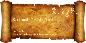 Kalamár Ábel névjegykártya