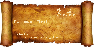 Kalamár Ábel névjegykártya