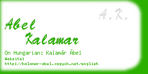 abel kalamar business card